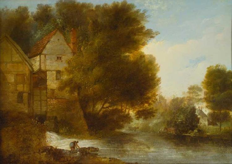 John Webber John Webber s oil painting  Abbey Mill Shrewsbury Norge oil painting art